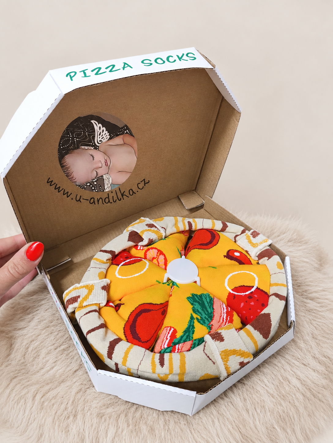 Obrázek Pizza ponožky - 4 páry

